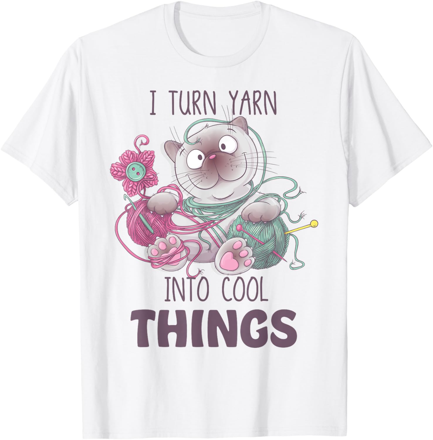 Sewing Girl Knitting Knitter I Turn Yarn Into Cool Things Yarn Supply | Top Rated | Best Seller Choice