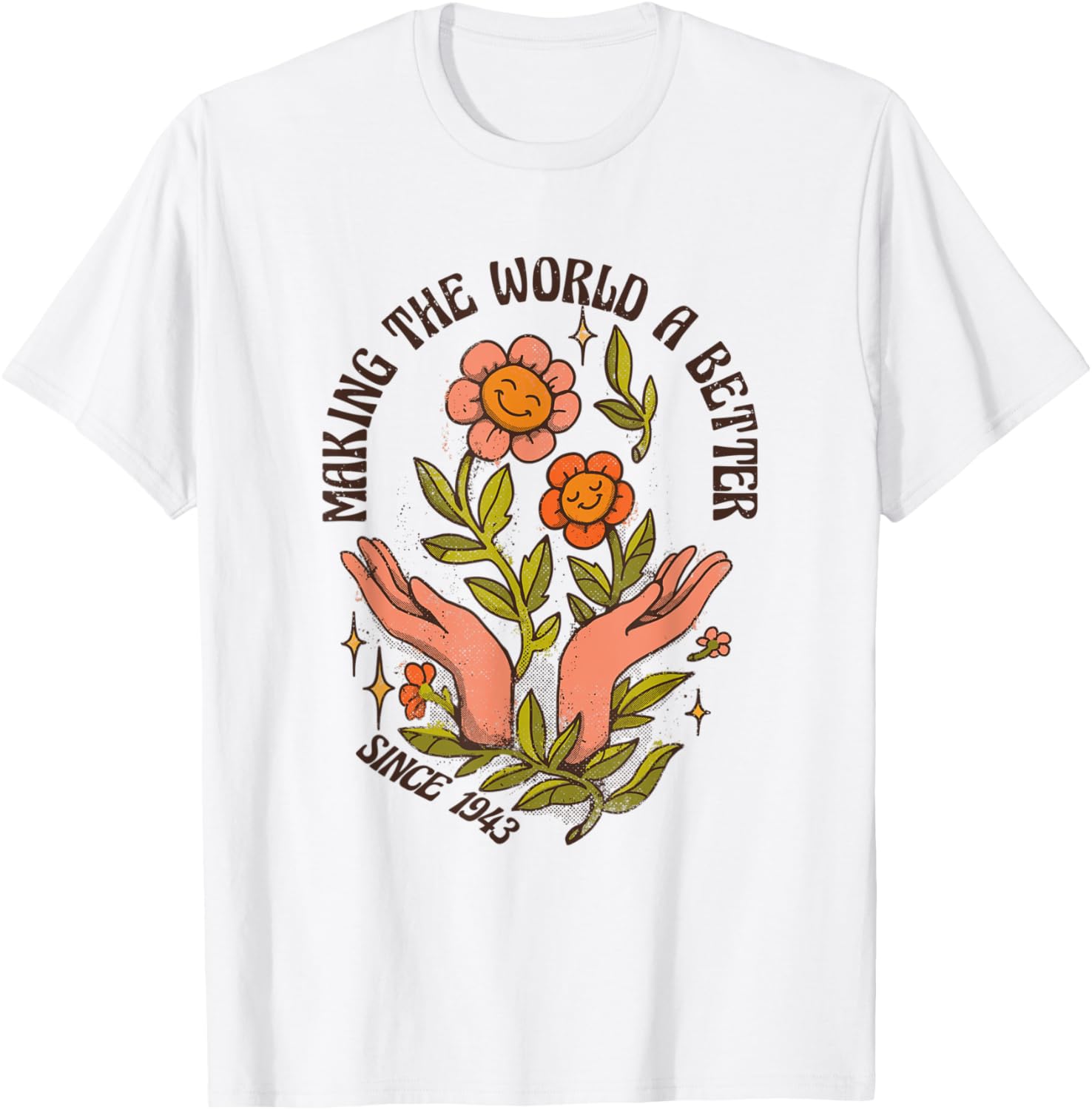 Making the World a Better Place Since 1943 Groovy Wavy Text Apparel | High Search Volume | Perfect Gift Choice