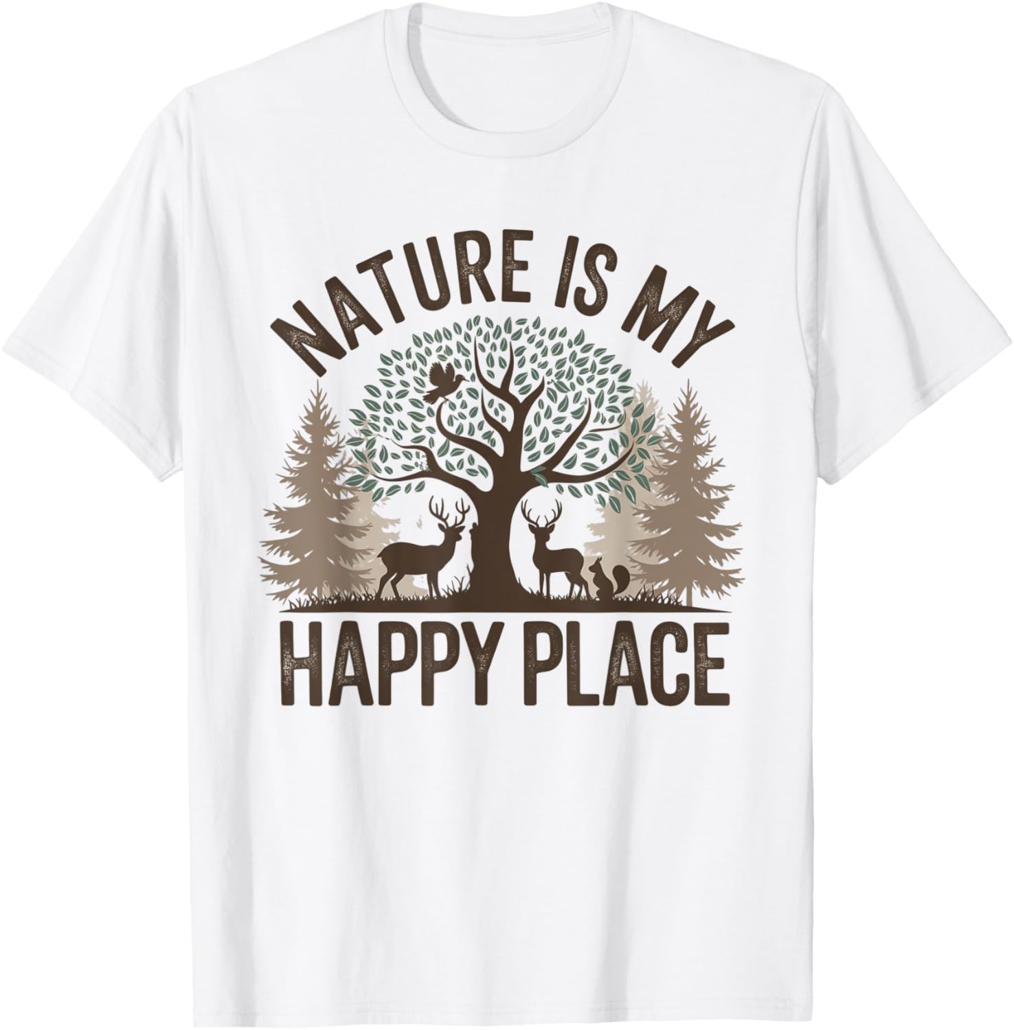Nature Is My Happy Place Forest Wildlife Apparel | High Search Volume | Top Rated Comfort