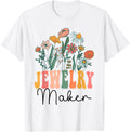 Retro Groovy floral Jewelry Maker Wildflower Tees For Women T-Shirt | High Search Volume | Must-Have Style