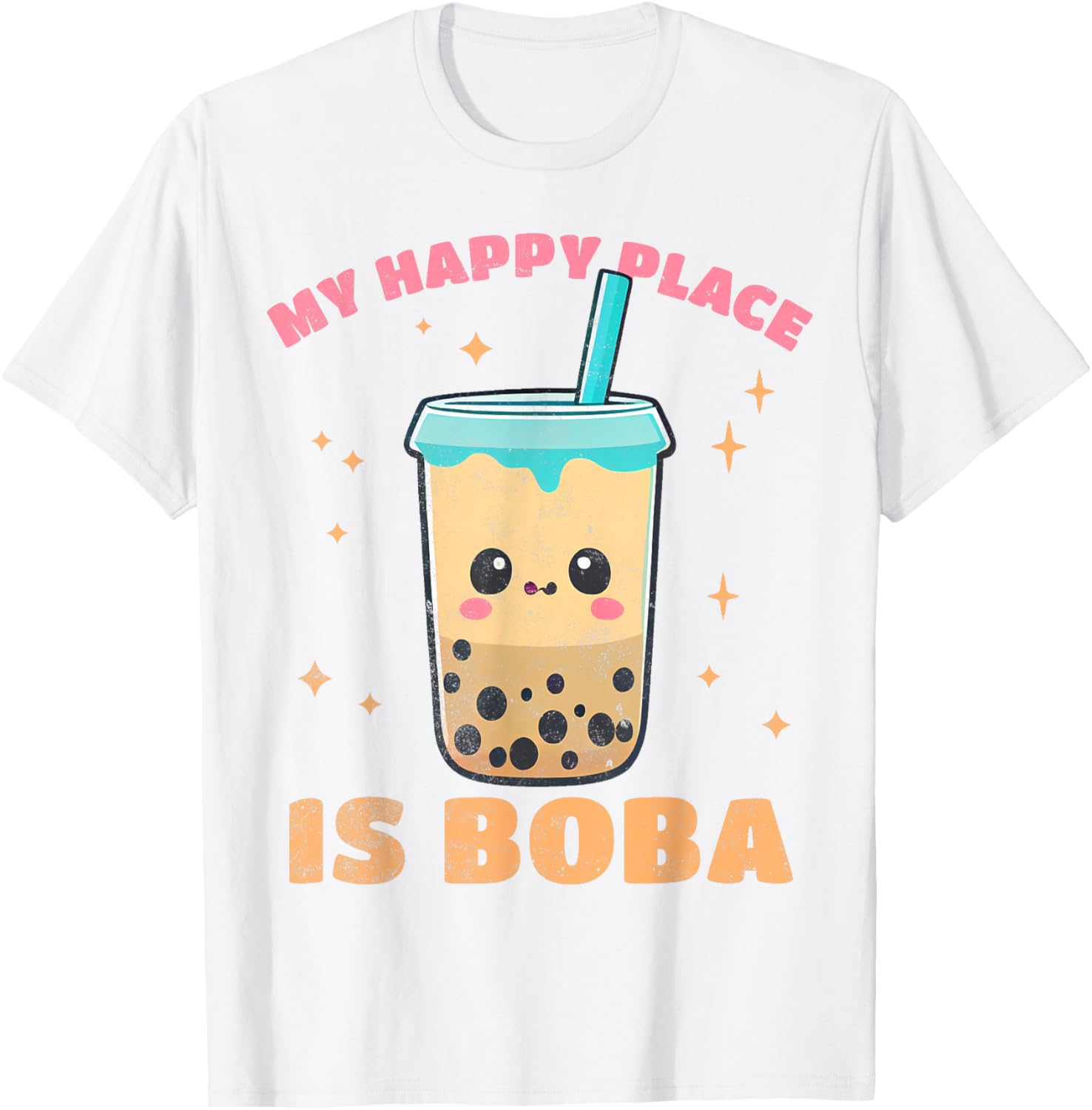 My Happy Place is Boba Kawaii Anime Novelty Teen Girl Gift Apparel | Bestseller Style | Top Rated Comfort