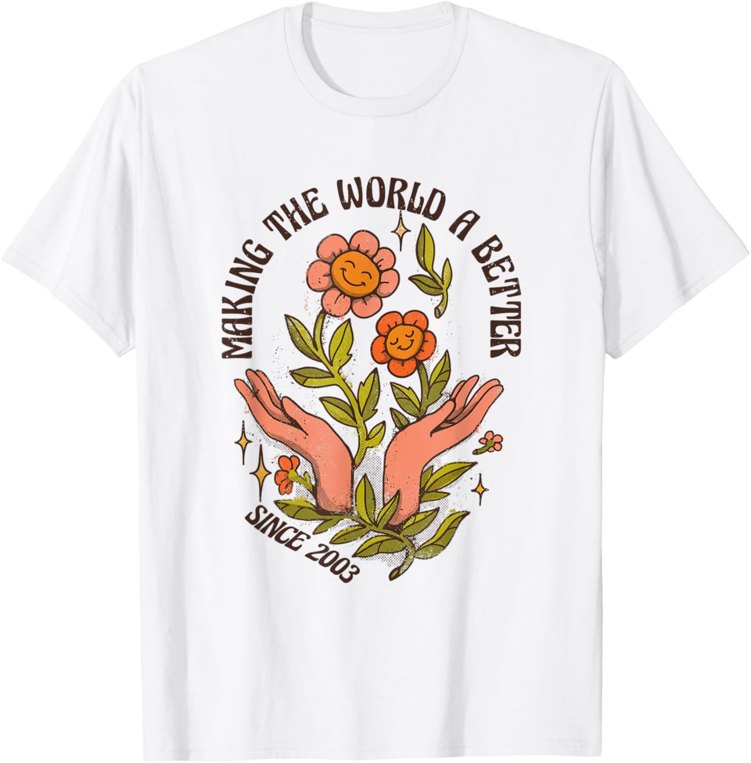 Making the World a Better Place Since 2003 Groovy Wavy Text Apparel | Premium Quality | Daily Wear Essential