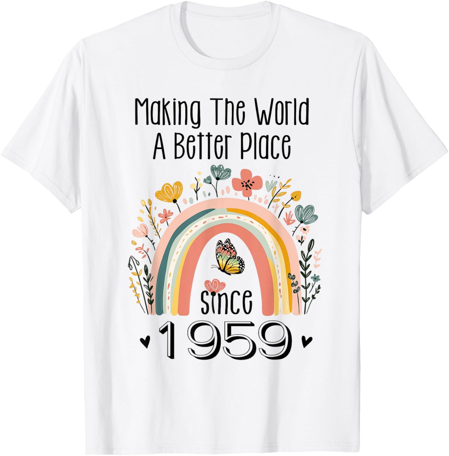 65th Birthday Making The World A Better Place Since 1959 Apparel | Google Shopping Optimized | Daily Wear Essential