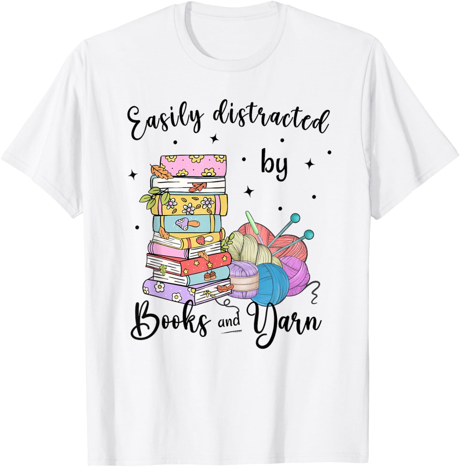 Funny Yarn Quote Easily Distracted by Books and Yarn Reader Yarn Supply | Premium Quality | High CTR Title