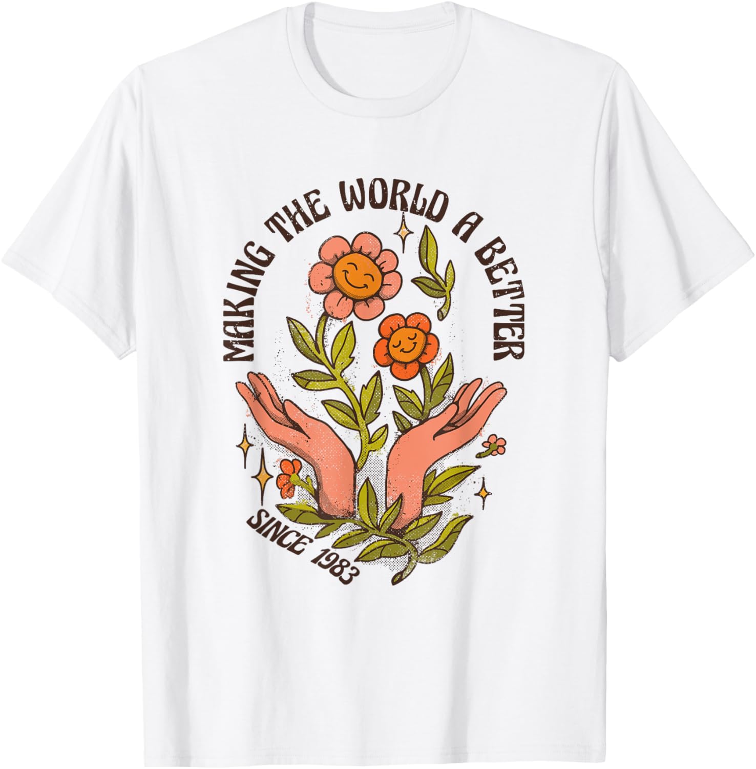 Making the World a Better Place Since 1983 Groovy Wavy Text Apparel | Premium Quality | Perfect Gift Choice