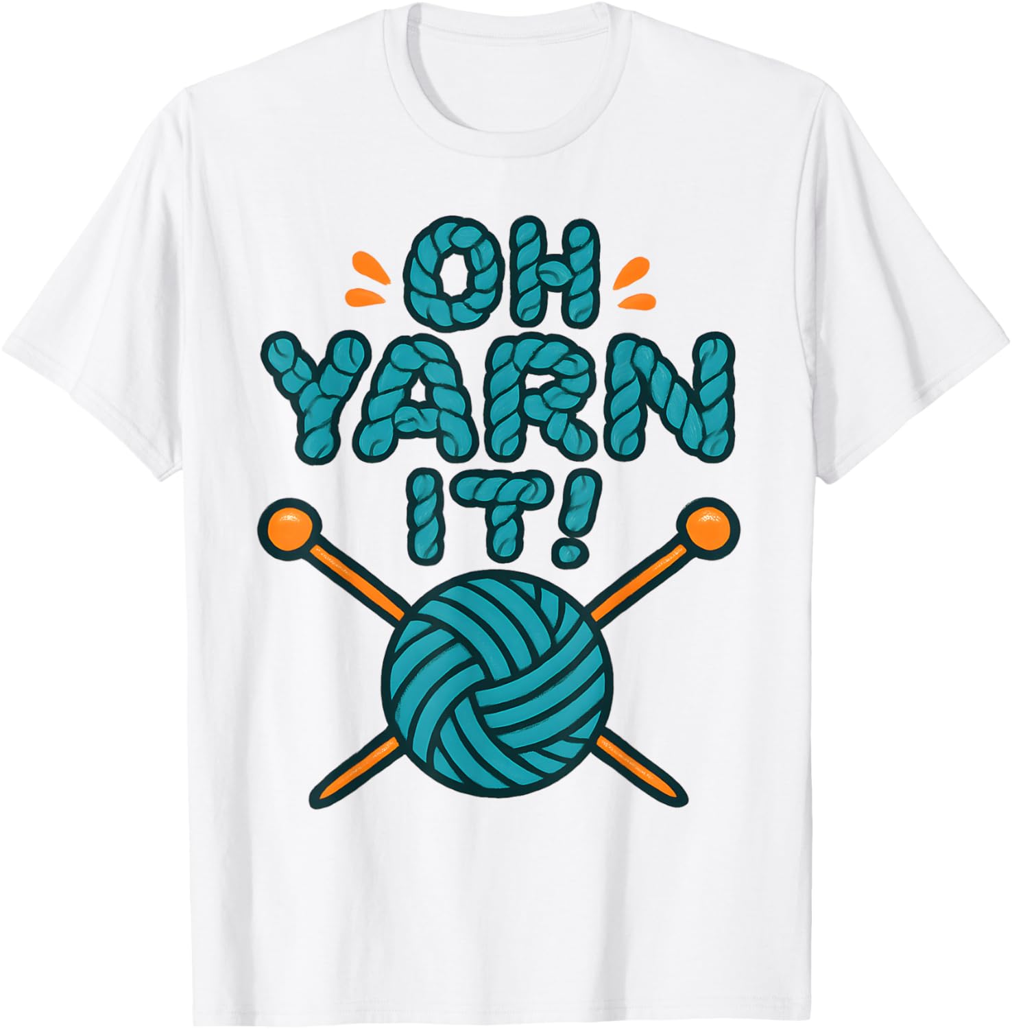 Funny Knitting Shirt Oh Yarn It Crochet Yarn Lover Tee T-Shirt | Trending 2025 | Best Seller Choice