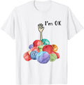 i'm ok Crochet & Knitting Yarn T-Shirt - Unisex-Adults, White, Small, Short Sleeve T-Shirt | Viral US Pick | Best Sel...