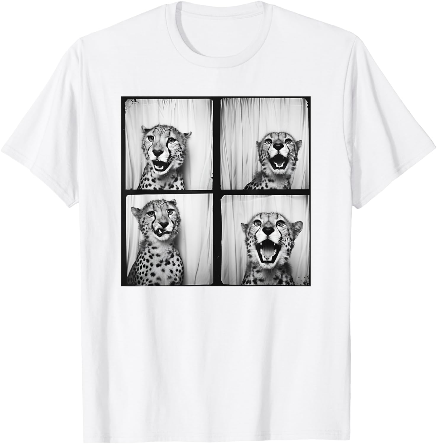 African Cheetah Zoo Photobooth Quirky Funny Safari Animal Apparel Premium Print US Top Pick