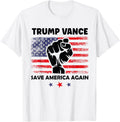 Trump Vance 2024 Donald Trump J.D. Vance Save America Again Apparel | Trending 2025
