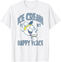 Ice Cream Shirt for Kids Ice Cream Is My Happy Place Vintage T-Shirt | Top Conversion Title | Customer Favorite