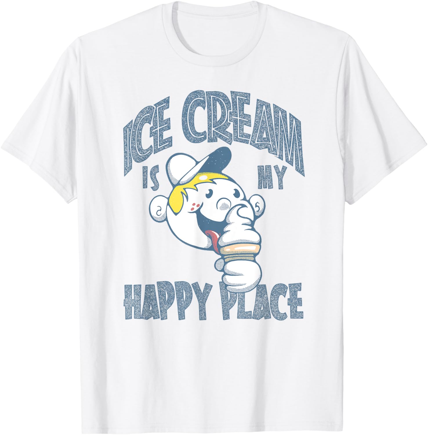 Ice Cream Shirt for Kids Ice Cream Is My Happy Place Vintage T-Shirt | Top Conversion Title | Customer Favorite