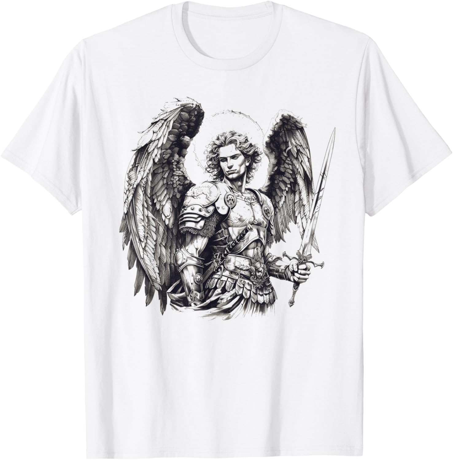 Saint Michael the Archangel Tattoo Style Apparel | Viral Streetwear Style
