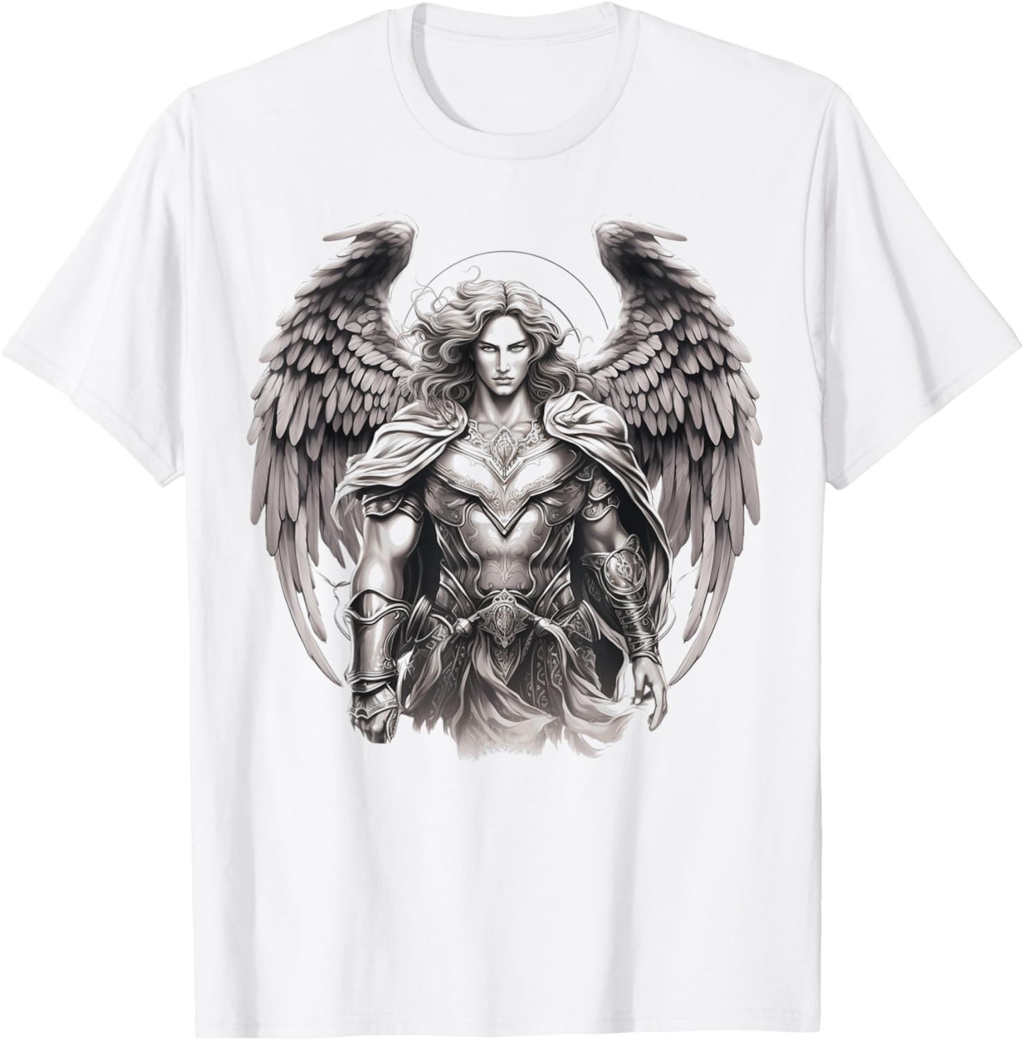 St Michael the Archangel in Tattoo Style Christian Apparel | Trending 2025