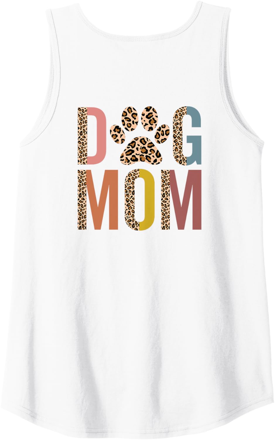 Womens Leopard Dog Mom On Back Dog Mama Fur Mom Cheetah Puppy Tank Top Tank Top Trending US Best Seller Look