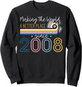 14 Year Old Girl Making The World Better Place Since 2008 Sweatshirt Sweatshirt | Google Shopping Optimized | Customer Favorite