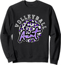 Leopard Cheetah Volleyball Purple Aunt Shirt Womens Trendy Sweatshirt T Shirt Premium Print Gift Ready