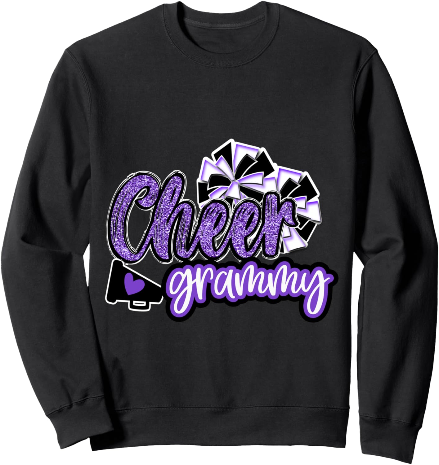 Cheer Grammy Shirt Megaphone Purple Leopard Cheetah Print Sweatshirt T Shirt High Search Demand Best Seller Look
