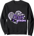 Cheer Grandma Shirt Megaphone Purple Leopard Cheetah Print Sweatshirt T Shirt Streetwear Style Everyday Wear