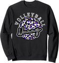 Leopard Cheetah Volleyball Purple Nanny Shirt Womens Trendy Sweatshirt T Shirt Comfort Fit Fan Favorite