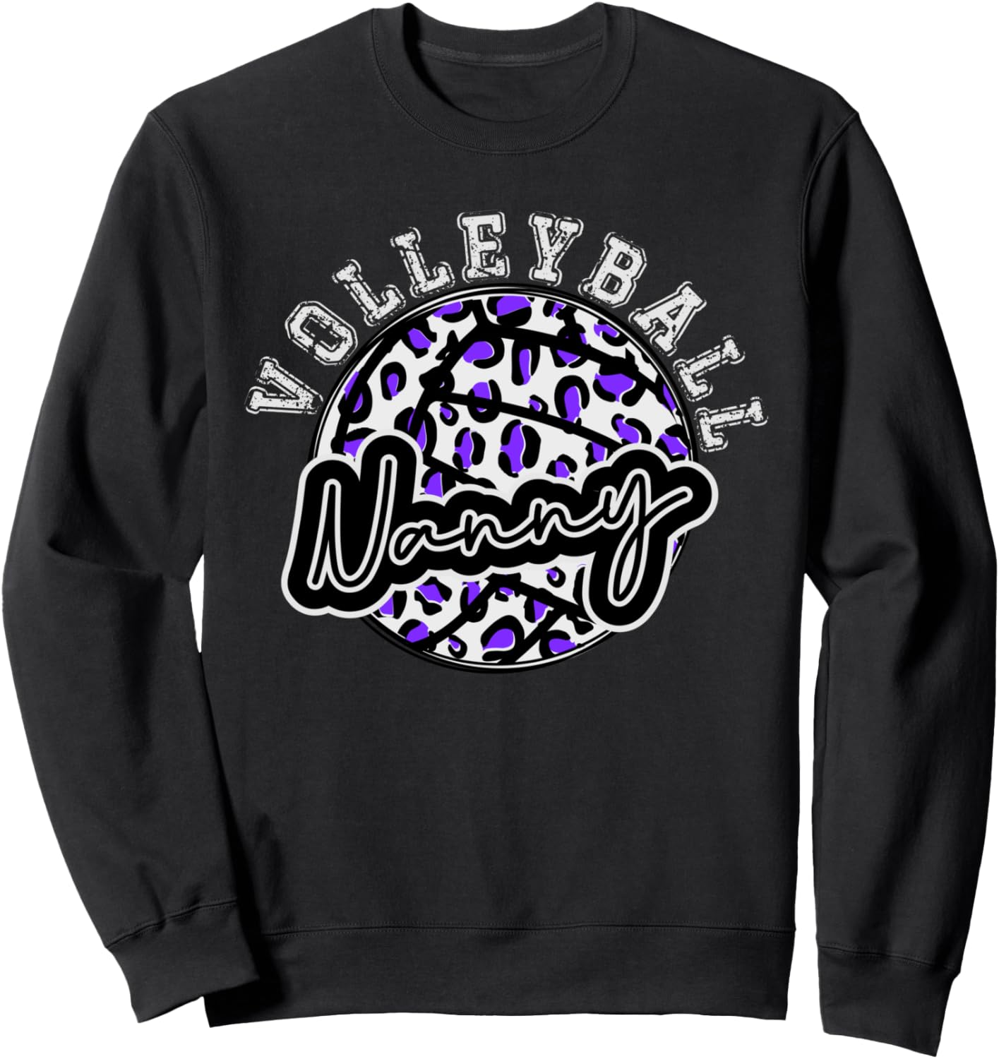 Leopard Cheetah Volleyball Purple Nanny Shirt Womens Trendy Sweatshirt T Shirt Comfort Fit Fan Favorite