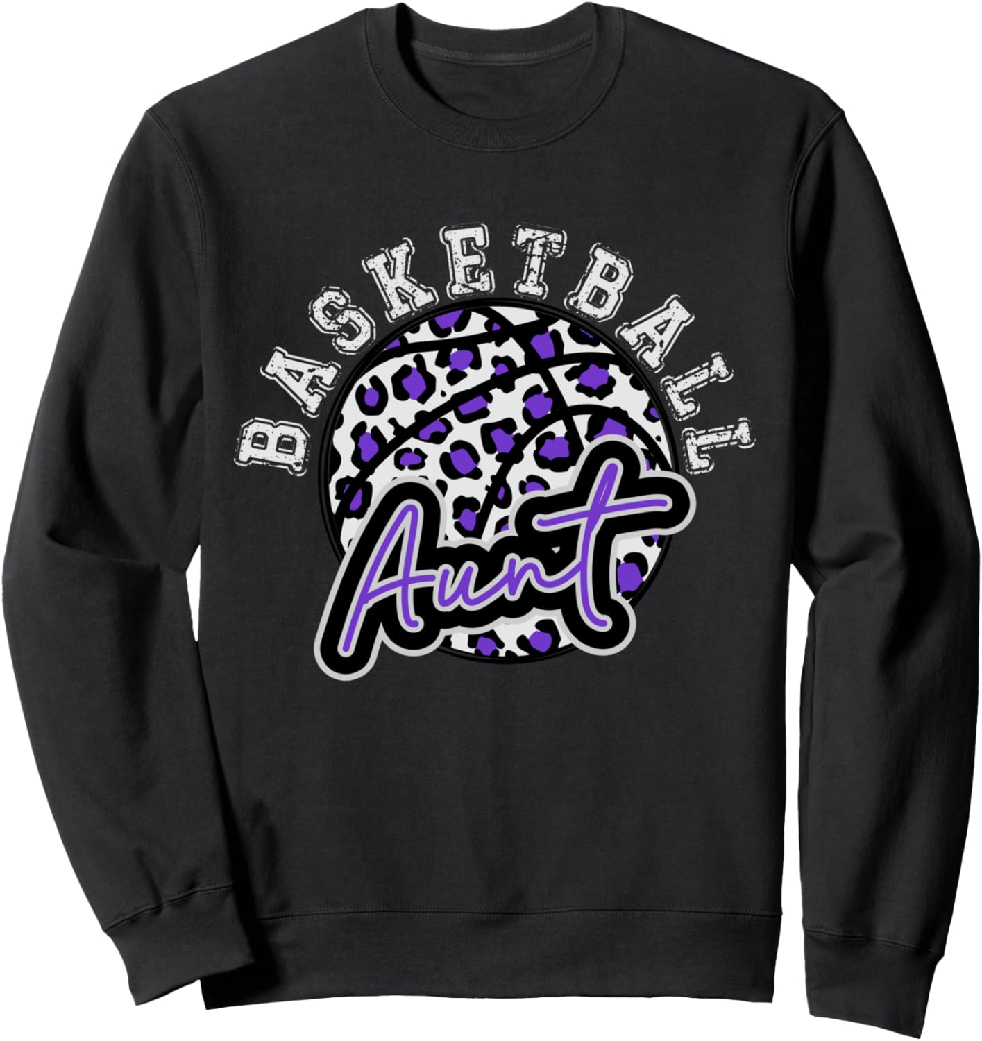Leopard Cheetah Basketball Aunt Purple Trendy Spirit Sweatshirt T Shirt Streetwear Style Best Seller Look