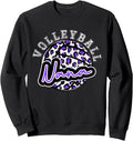 Leopard Cheetah Volleyball Purple Nana Shirt Womens Trendy Sweatshirt T Shirt Comfort Fit Everyday Wear