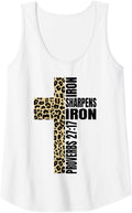 Womens Cute Cheetah Print Cross Christian Best Friend Religious Tank Top Tank Top Comfort Fit Best Seller Look