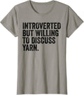 Womens Introverted But Willing To Discuss Yarn Funny Knitting Yarn Supply | Premium Quality | High CTR Title