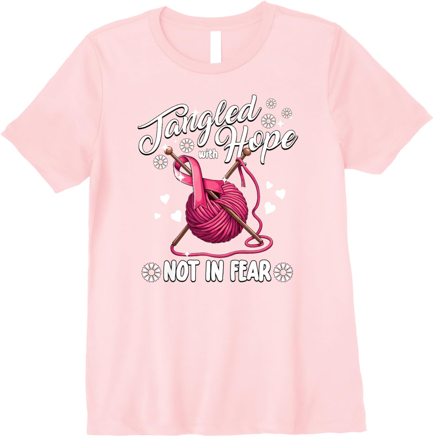 Tangled With Hope Not In Fear Breast Cancer Crochet Yarn Premium Yarn Supply | High Search Volume | Customer Favorite