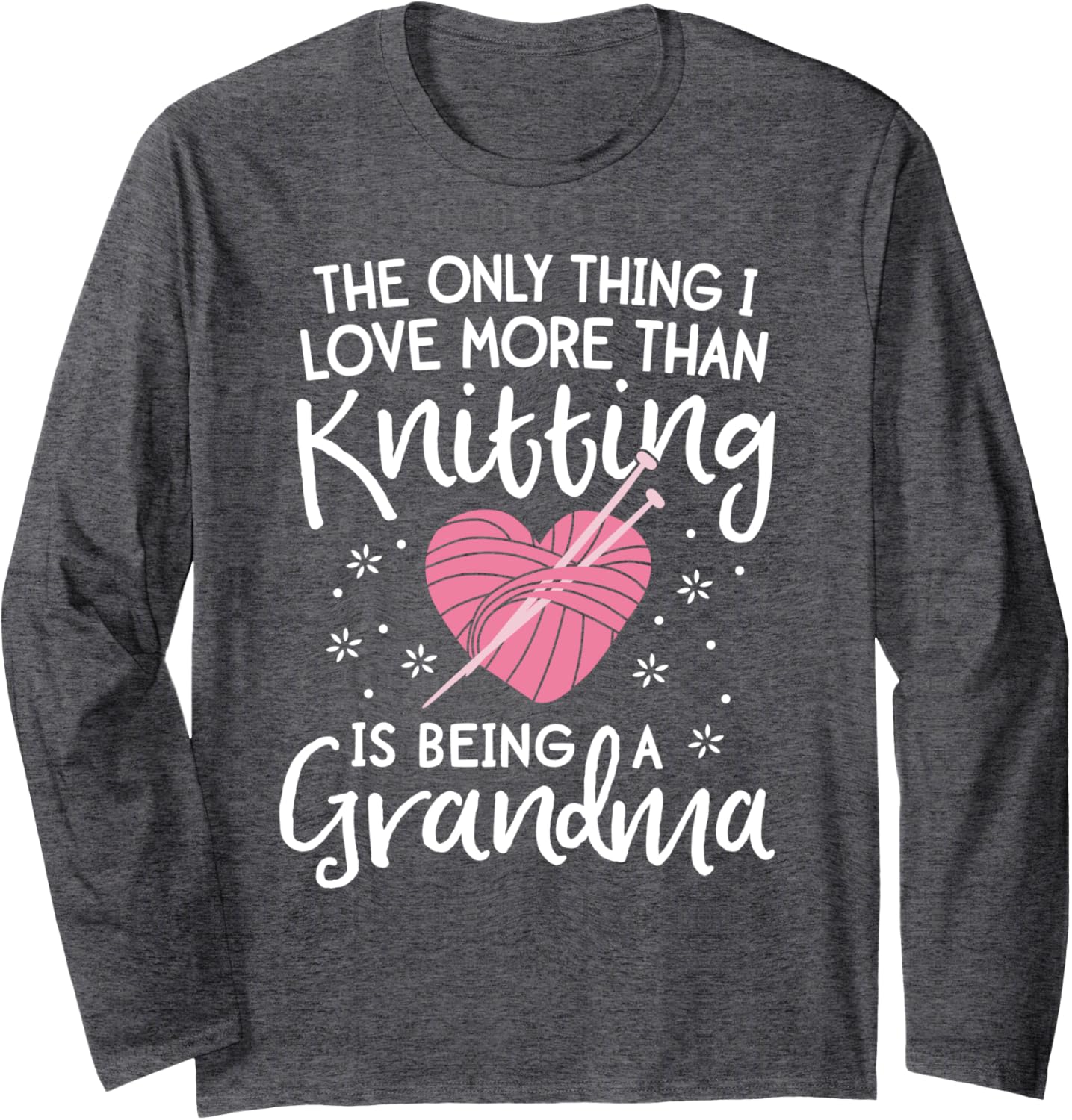 Love Knitting Shirt for Women Grandma Mother Yarn Knit Long Sleeve T-Shirt | Viral US Pick | Best Seller Choice