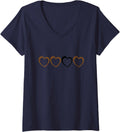Womens Leopard Heart Shirt Women s Cheetah Hearts Tee Animal Print V Neck T Shirt High Search Demand Best Seller Look