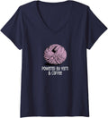 Womens Funny Yarn and Coffee Saying V-Neck Yarn Supply | High Search Volume | Customer Favorite