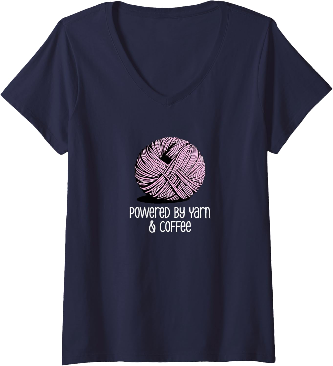 Womens Funny Yarn and Coffee Saying V-Neck Yarn Supply | High Search Volume | Customer Favorite