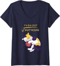 Womens Cute Lazy Sleeping Calico Kitty Cat Sleeping with Yarn V-Neck Yarn Supply | Premium Quality | Customer Favorite