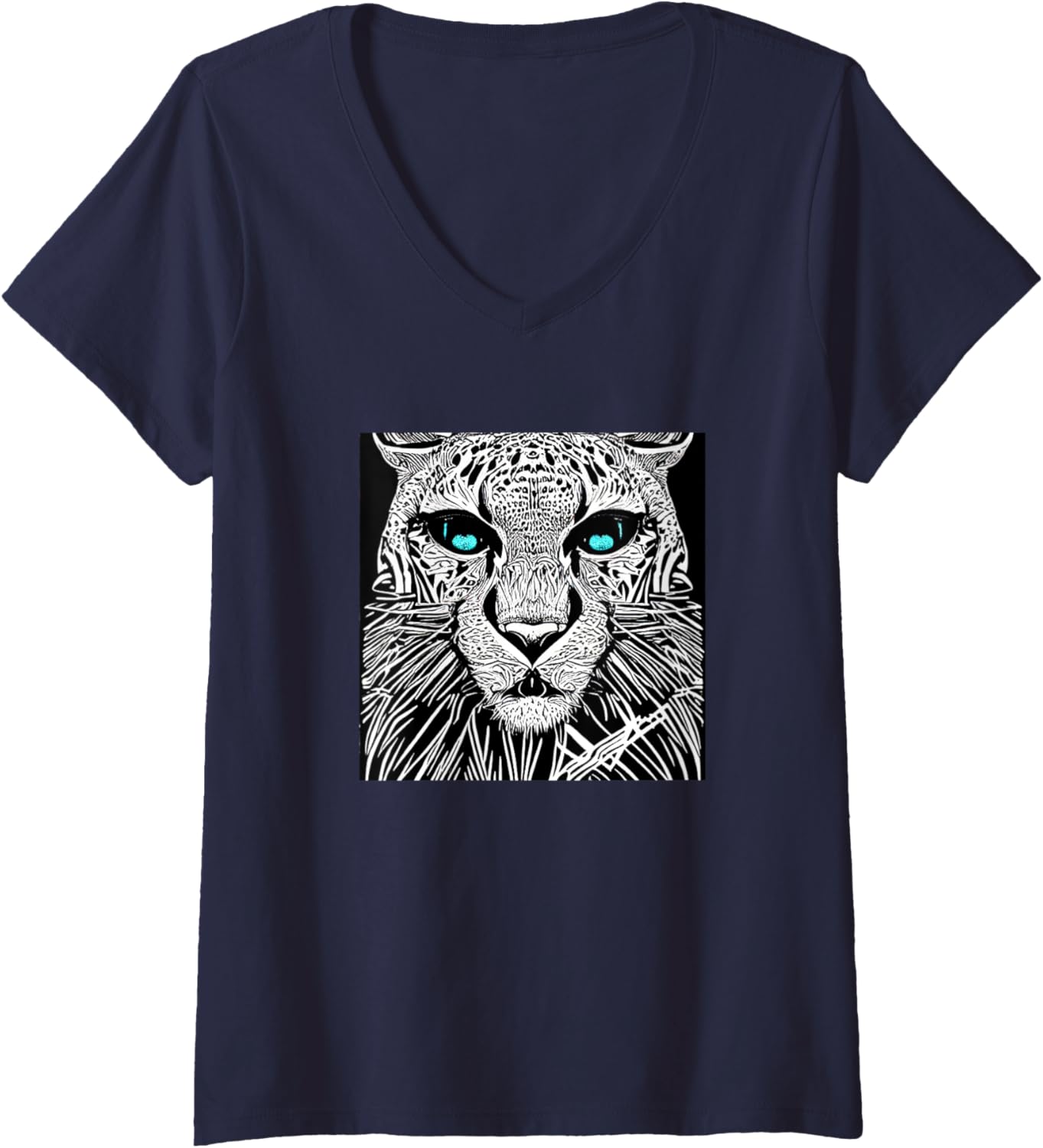 Womens Cheetah artistic colorful Cheetah Lover V Neck Apparel Streetwear Style Fan Favorite