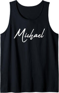 Beautiful Handwritten Font Michael Calligraphy Tank Top Tank Top | Premium Quality