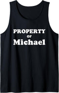 Funny Bachelorette Gifts for Bride Property of MICHAEL Tank Top Tank Top | US Best Seller
