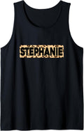Funny Stephanie Leopard Print Personalized Name Stephanie Tank Top Tank Top Viral TikTok Find US Top Pick