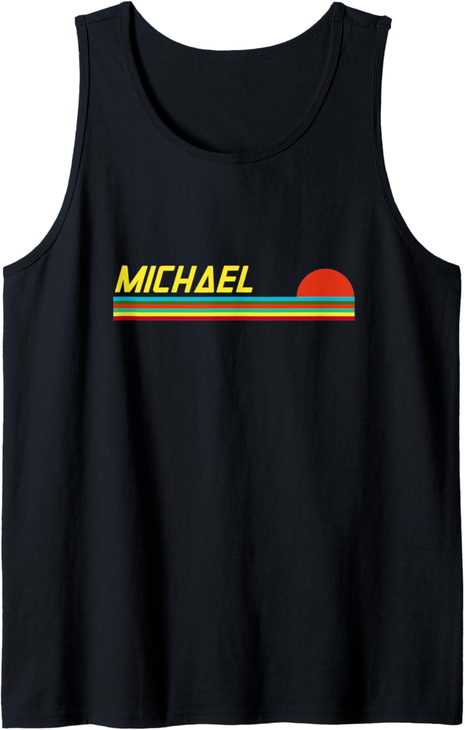Michael First Name Logo Retro Sunset Surfer Style Michael Tank Top Tank Top | Perfect Gift Idea
