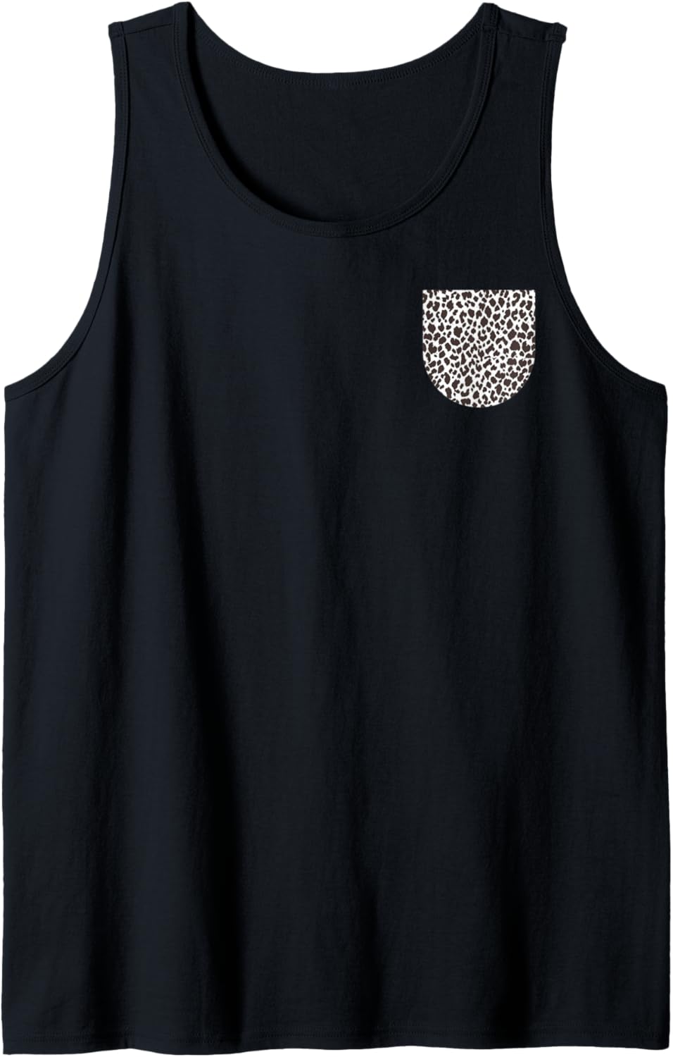 Black White Leopard Print Pocket for A Cool Wild Cat Tank Top Tank Top High Search Demand Gift Ready