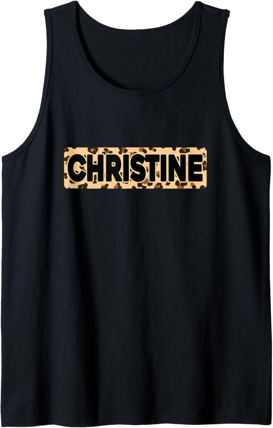 Funny Christine Leopard Print Personalized Name Christine Tank Top Tank Top High Search Demand US Top Pick