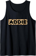 Funny Addie Leopard Print Personalized Name Addie Tank Top Tank Top Viral TikTok Find Everyday Wear