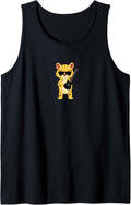 Funny Cheetah Wearing Sunglasses Playing Electric Guitar Tank Top Tank Top Premium Print US Top Pick