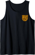 Orange and Black Tiger Print Pocket Design Wild Cat Fan Tank Top Tank Top Premium Print US Top Pick