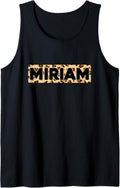 Funny Miriam Leopard Print Personalized Name Miriam Tank Top Tank Top Streetwear Style Everyday Wear
