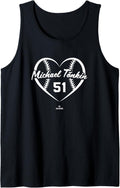 Baseball Heart Number Michael Tonkin Atlanta MLBPA Tank Top Tank Top | Viral Streetwear Style