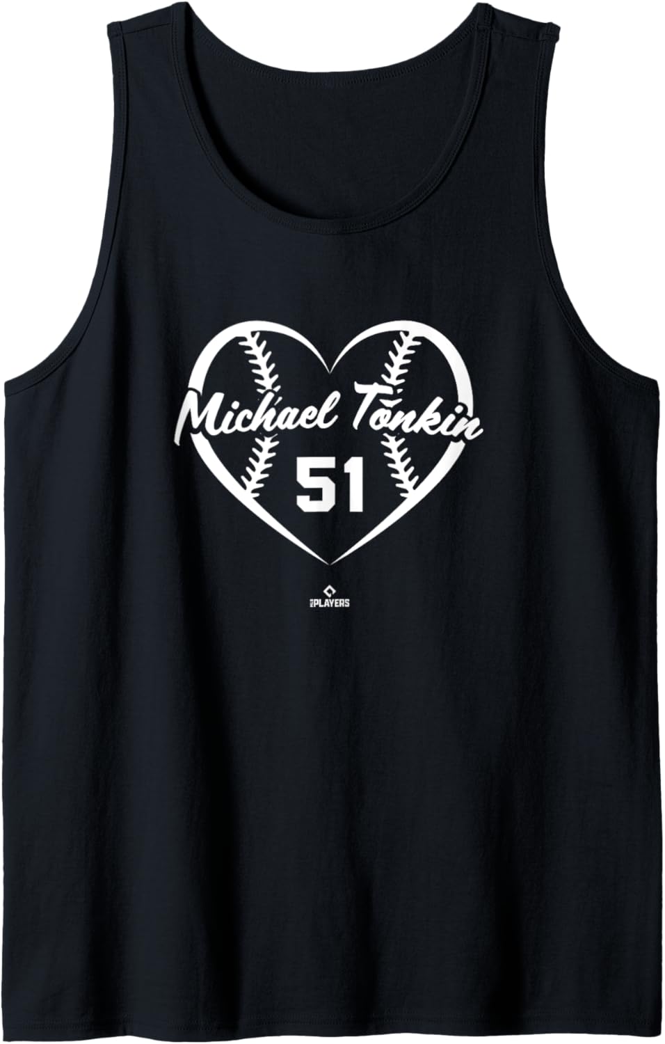 Baseball Heart Number Michael Tonkin Atlanta MLBPA Tank Top Tank Top | Viral Streetwear Style