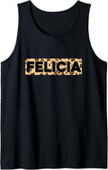 Funny Felicia Leopard Print Personalized Name Felicia Tank Top Tank Top Premium Print Everyday Wear