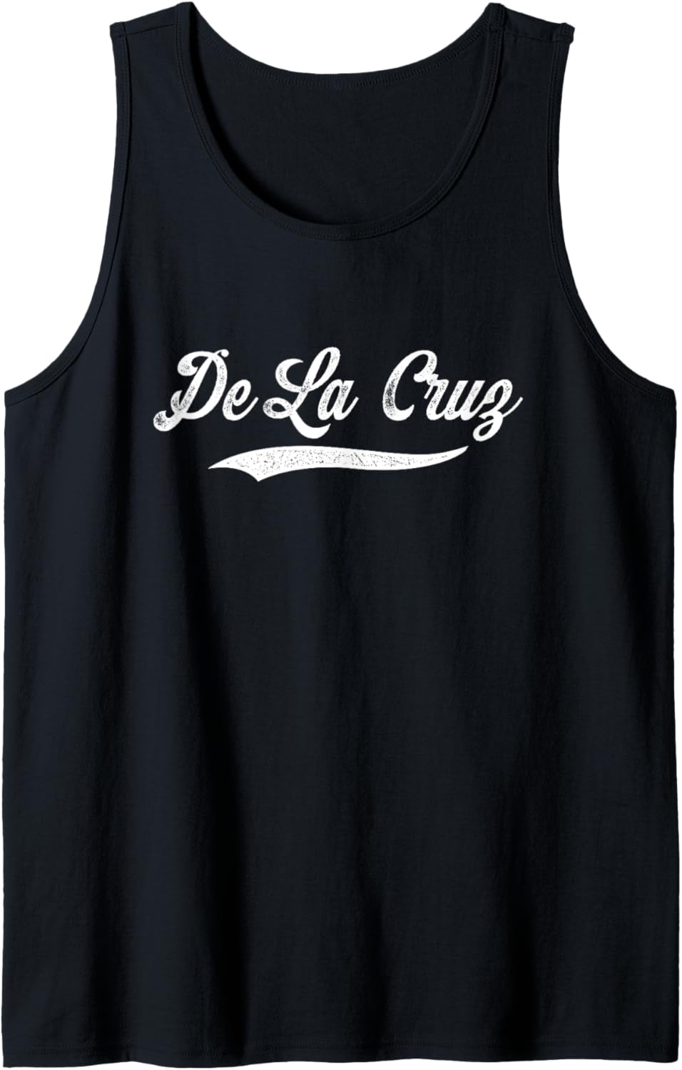Distressed Script Michael De La Cruz Prospect Baseball Fan Tank Top Tank Top | Everyday Casual Wear