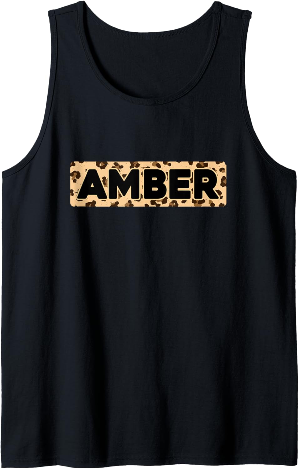 Funny Amber Leopard Print Personalized Name Amber Tank Top Tank Top Comfort Fit US Top Pick